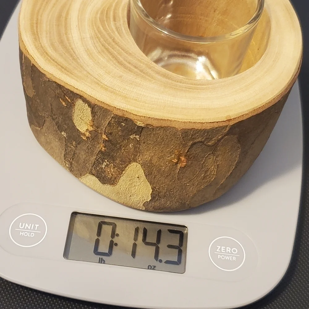 Bundle Only:1pcs Rustic Wooden Stump Candle Holder Great Tea Light Planter Craft